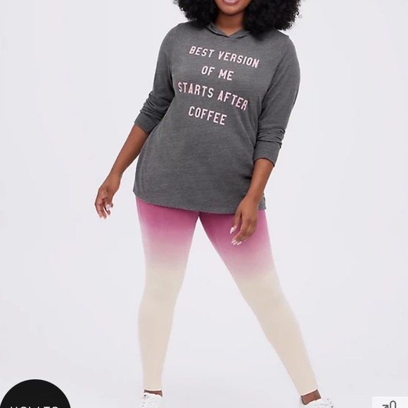 Torrid dip dye red and tan leggings size 3X - Picture 2 of 5